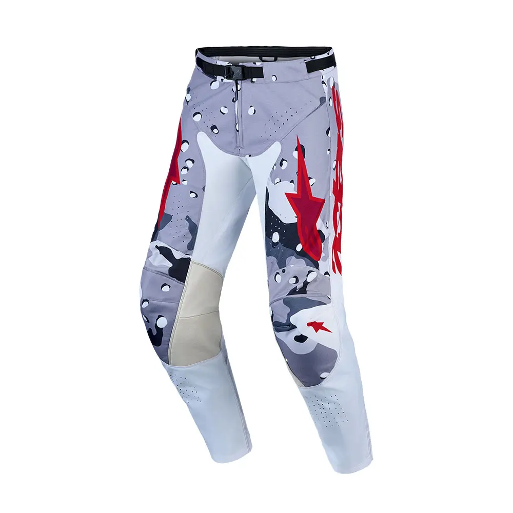 Alpinestars Racer Air Lone Motocross Pants Gray Camo/White/Fire Red