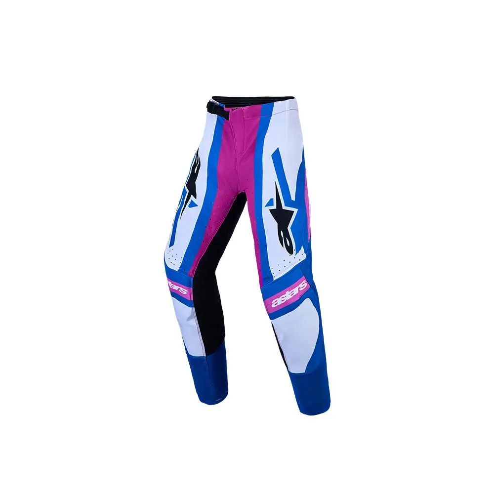 Alpinestars Youth Supertech Maven Motocross Pants White/Hot Coral/Blithe Blue