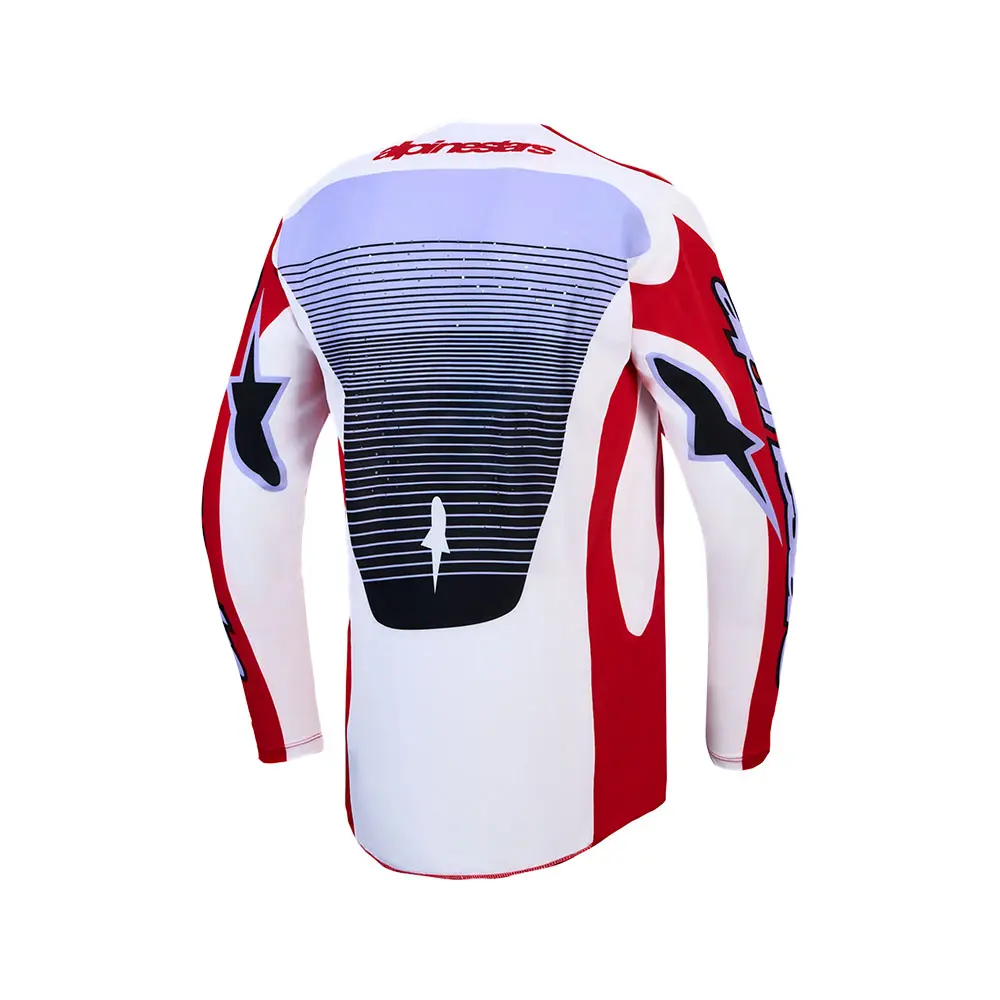 Alpinestars Techstar Maven Motocross Jersey Fire Red/White/Lavender/Black
