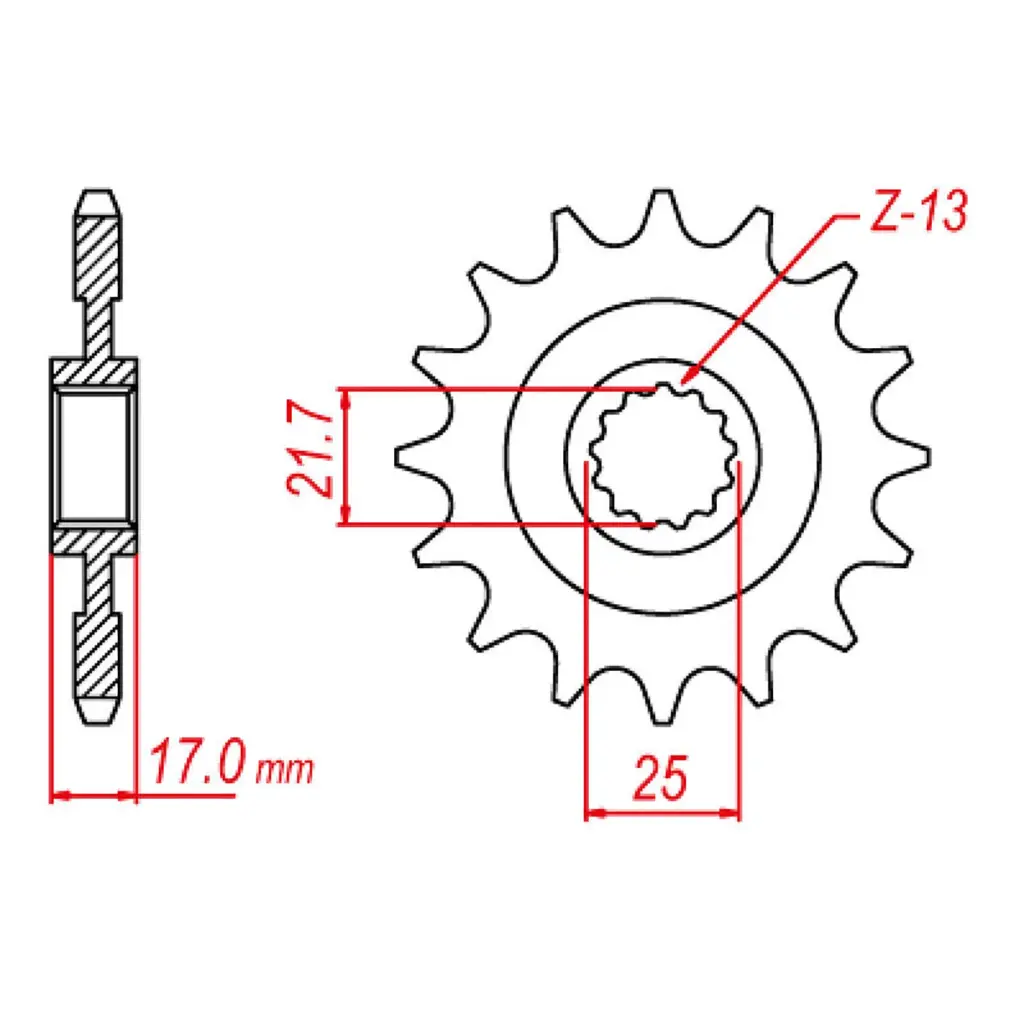 SPKT FRONT OE STEEL 1373 14T #520