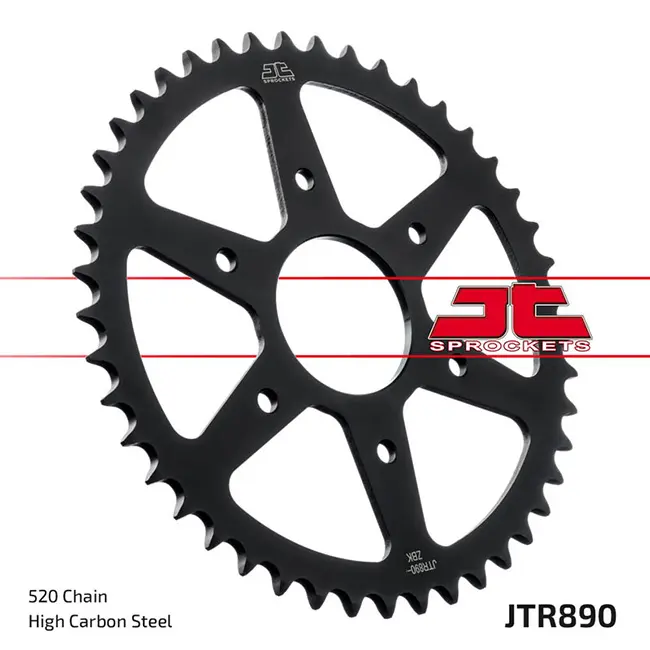JT Sprocket Rear OE Steel T42 #520 Black [AC]