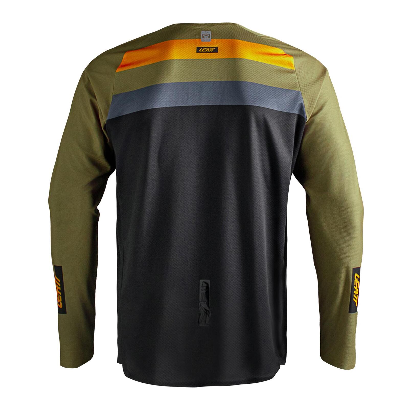 Leatt 4.5 Enduro Jersey - Stripe Khaki Brown (2XL) - Image 2