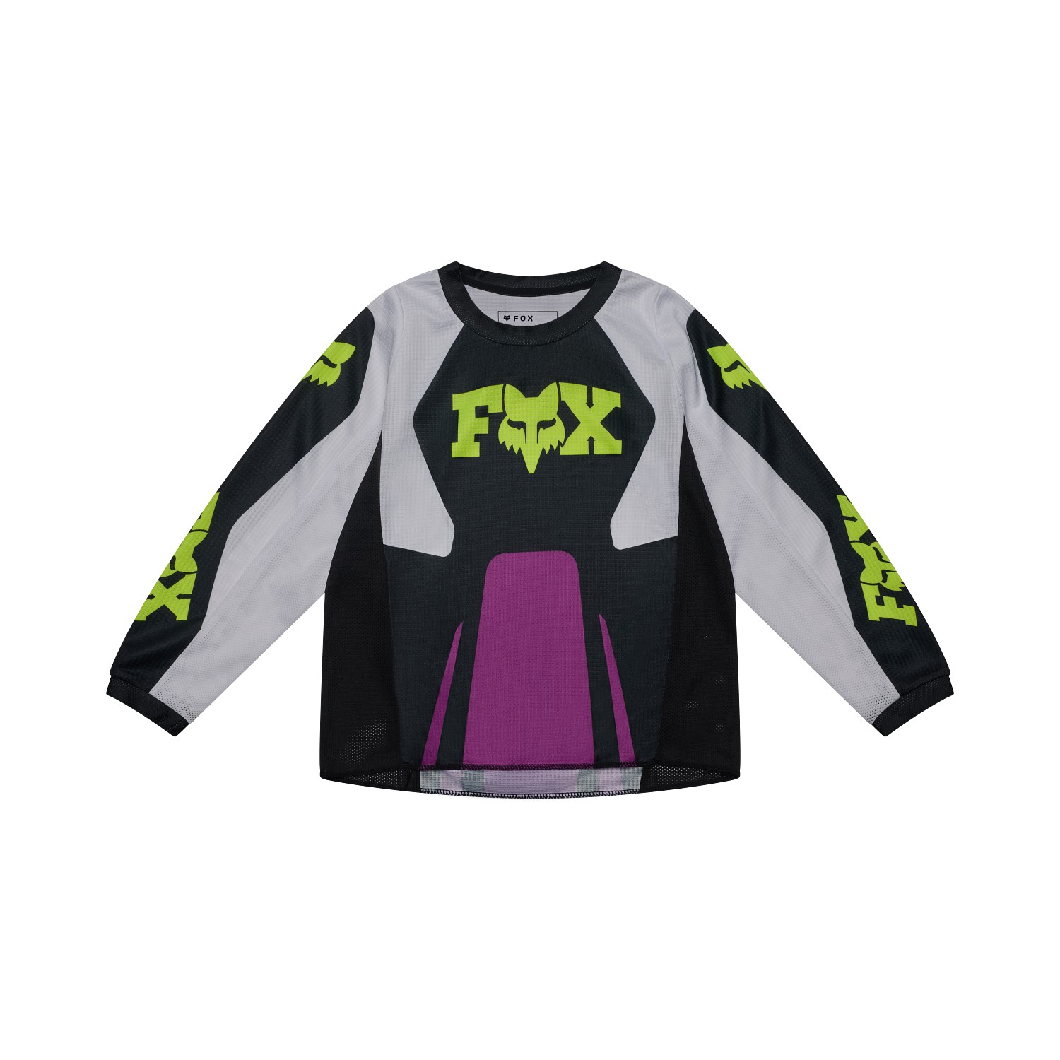 Fox 180 Raid Motocross Jersey Kids Purple Lava - Image 1