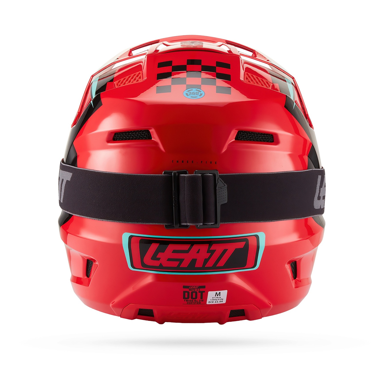 Leatt 3.5 Motocross Helmet Kit Red - Image 3