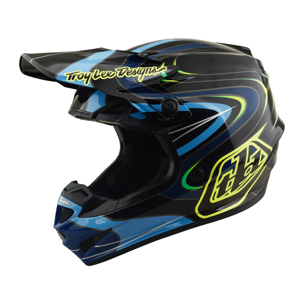 Troy Lee Designs GP Pro Pulse Motocross Helmet Youth Black/Flo Yellow - Image 1