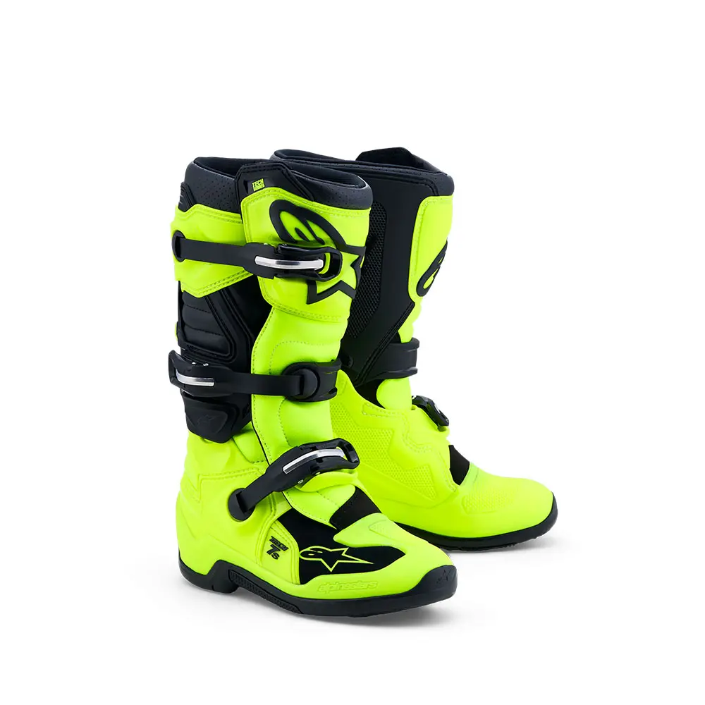 Tech-7S MX Boots Yellow Fluoro/Black 2