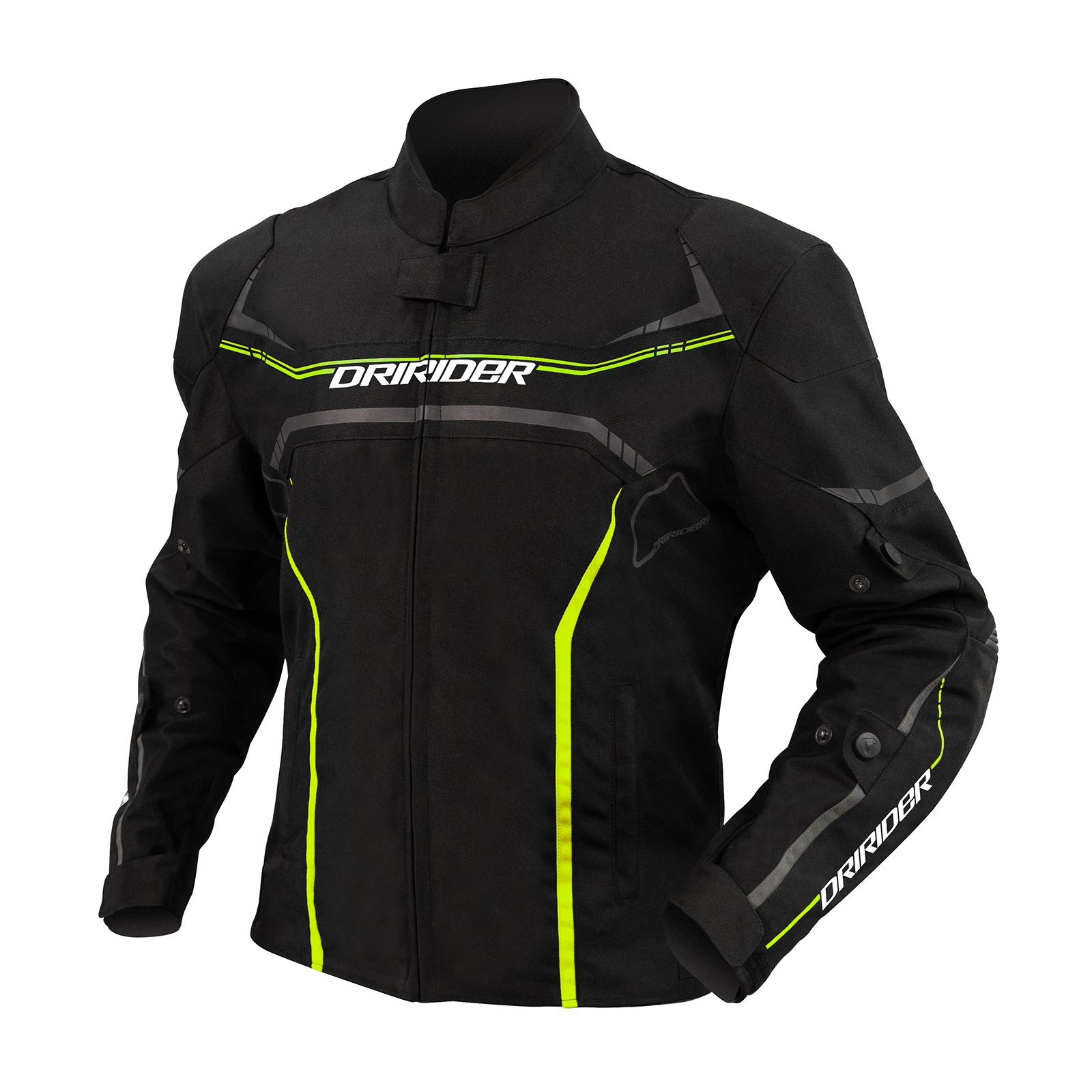 Road Jacket DriRider Origin Black/Hi-Vis Yellow - Image 1
