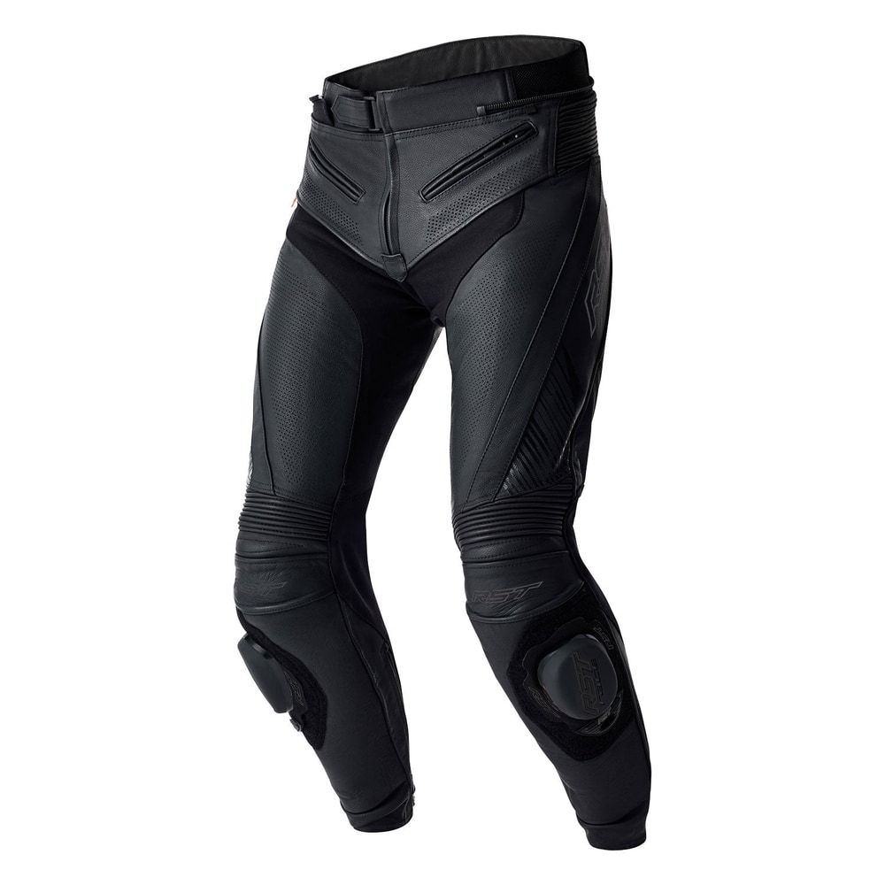 RST Tractech EVO D3O CE Leather Road Pants Shortleg Black - Image 1
