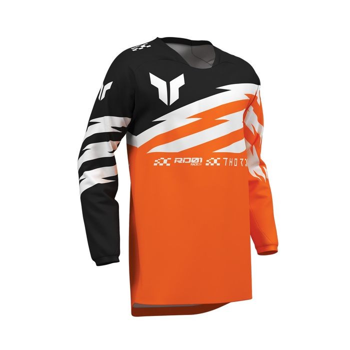 Thor Launchmode Shockie Motocross Jersey Youth Flo Orange/Black - Image 1