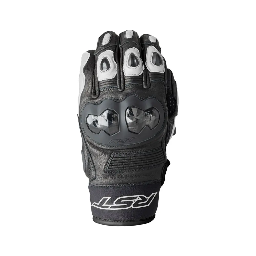 RST Freestyle 3 D3O CE Leather Road Gloves Black/White