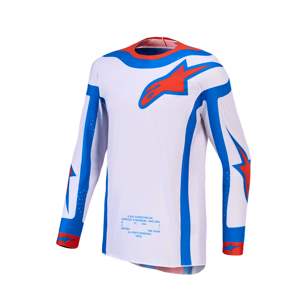 Alpinestars Supertech Vesta Motocross Jersey Light Lilac/Cardinal Red - Image 1