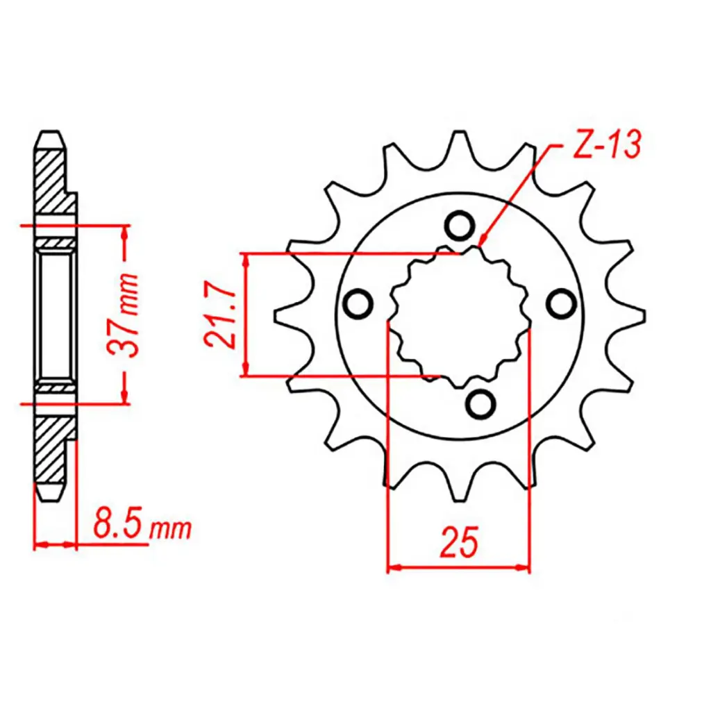 SPKT FRONT OE STEEL 1309 14T #520