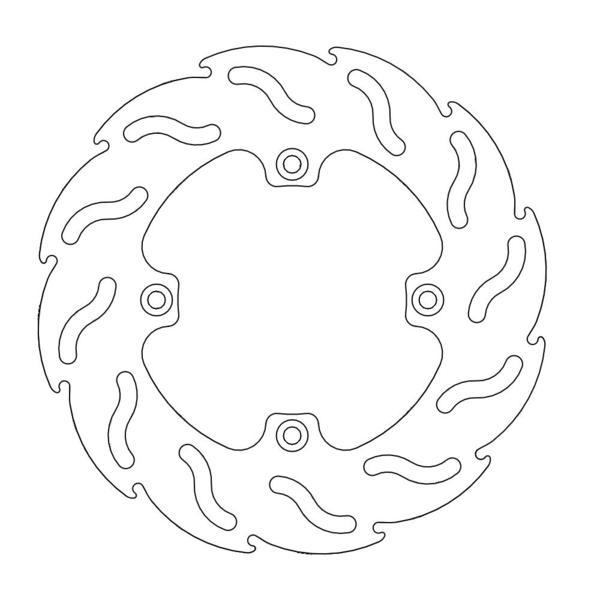 BRAKE DISC REAR MOTO MASTER FLAME YAMAHA YZ65 18-21 YZ80 93-01 YZ85 02-21 - Image 1