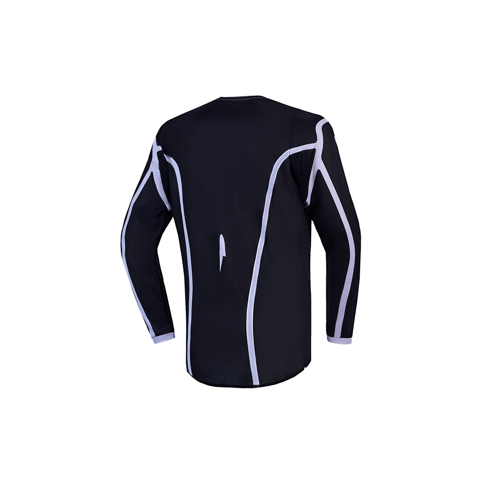 Alpinestars Youth Fluid Apex V2 Motocross Jersey Black/Silver - Image 2