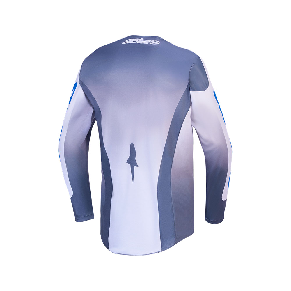 Alpinestars Racer Amber Motocross Jersey Ash Gray/Light Lilac/UCLA Blue - Image 2