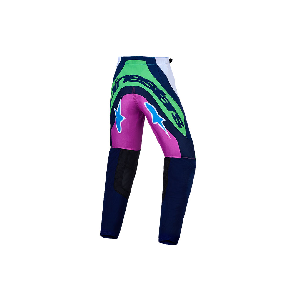 Alpinestars Youth Supertech Maven Motocross Pants White/Blithe Blue/Green Fluoro - Image 2