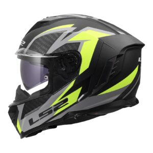 LS2 FF818 Storm III Dynamo Road Helmet Black/Hi-Vis Yellow - Image 2