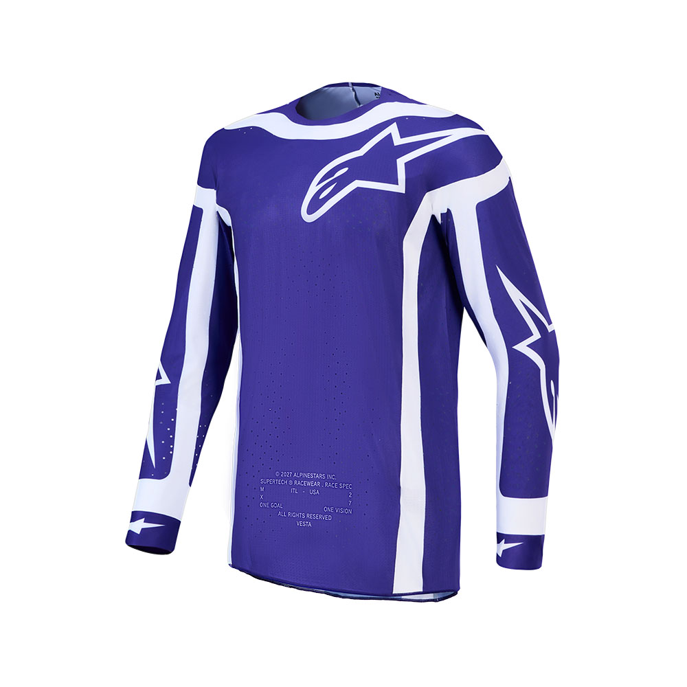 Alpinestars Supertech Vesta Motocross Jersey Deep Blue/White - Image 1