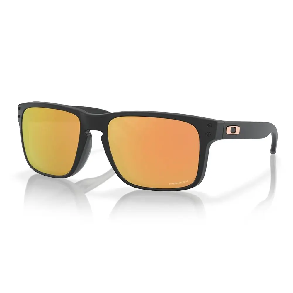 Oakley Holbrook Sunglasses Matte Black w/ PRIZM Rose Gold Lens