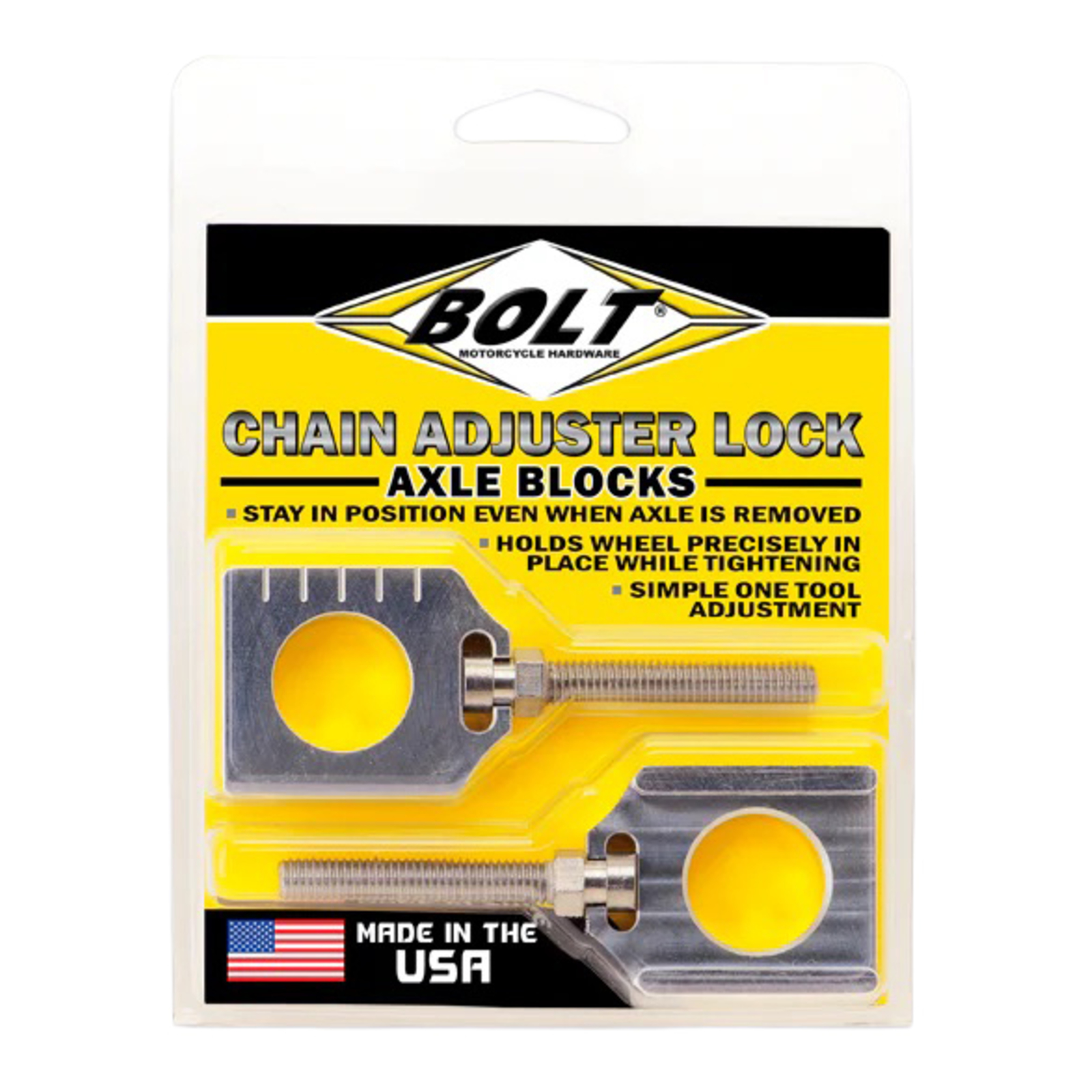 Bolt Raw Chain Adjuster Blocks Yamaha YZ (2 pack) 20mm - Image 1
