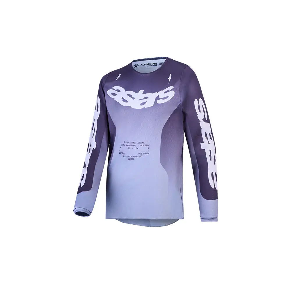 Alpinestars Youth Fluid Amber Motocross Jersey Graystone/Cold Gray/Light Lilac