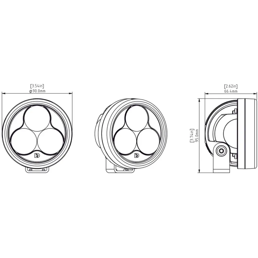 Denali D3 LED Driving Light - DataDim™ Technology - Single