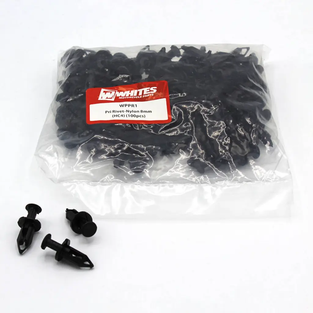 WHITES PRY RIVET - NYLON 8MM (HC4) -PKT / 100PCS