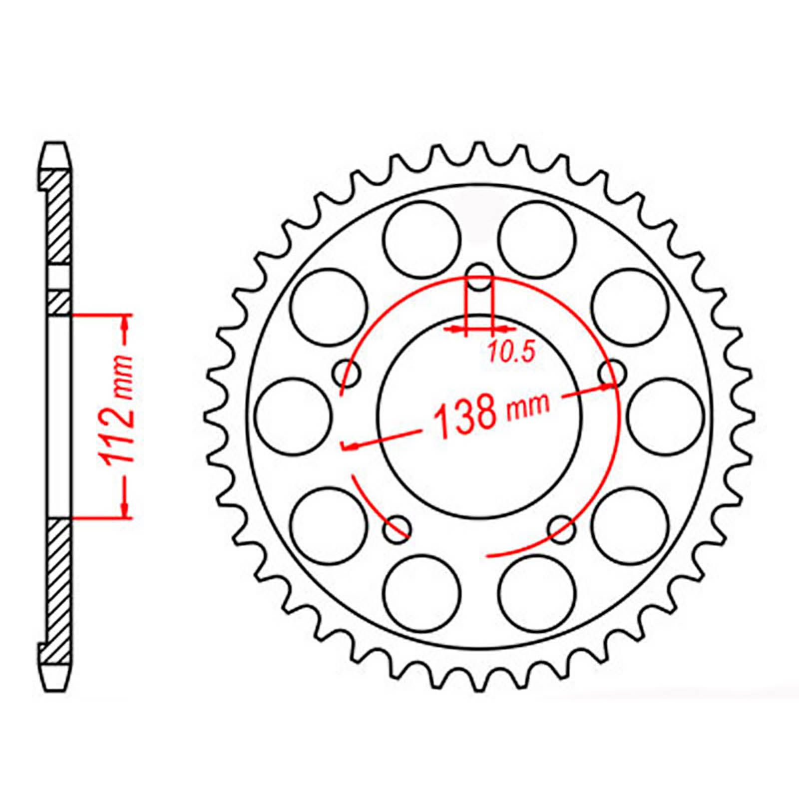 SPKT REAR OE STEEL 1871 48T #530 - Image 1