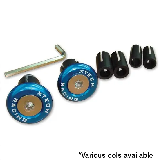 X TECH MX BAR END CAPS BLACK