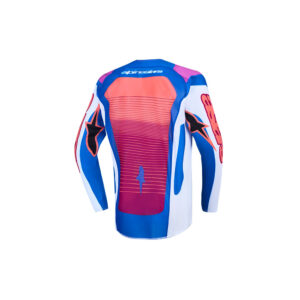Alpinestars Youth Supertech Maven Motocrss Jersey White/Hot Coral/Blithe Blue - Image 2
