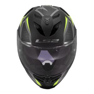 LS2 FF818 Storm III Dynamo Road Helmet Black/Hi-Vis Yellow - Image 8