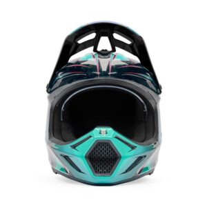 Fox V3 RS Canvas Motocross Helmet Aqua Blue - Image 6