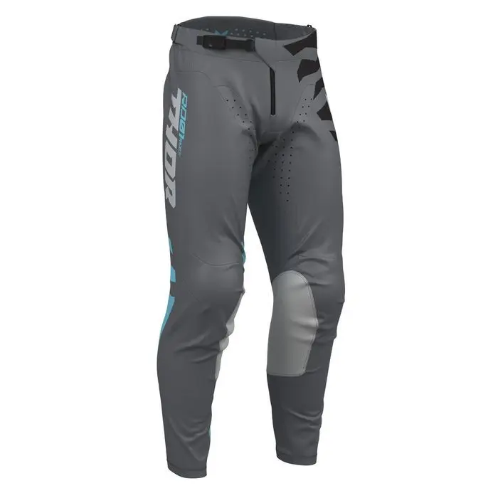 Thor Launchmode Shredded Motocross Pants Charcoal/Aqua