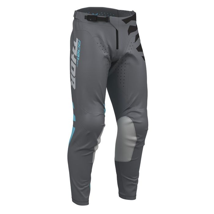 Thor Launchmode Shredded Motocross Pants Charcoal/Aqua - Image 1