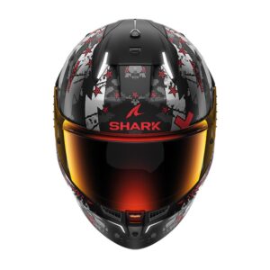 Shark Skwal i3 Hellcat Road Helmet Black/Chrome/Red - Image 3