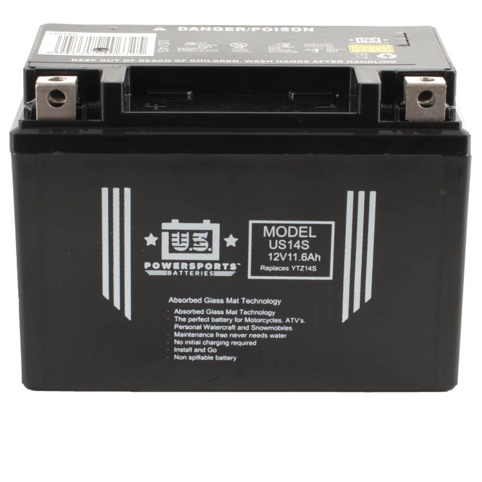 USPS AGM BATTERY USZ14S YTZ14S YTZ12S YT12A-BS *8 - Image 2