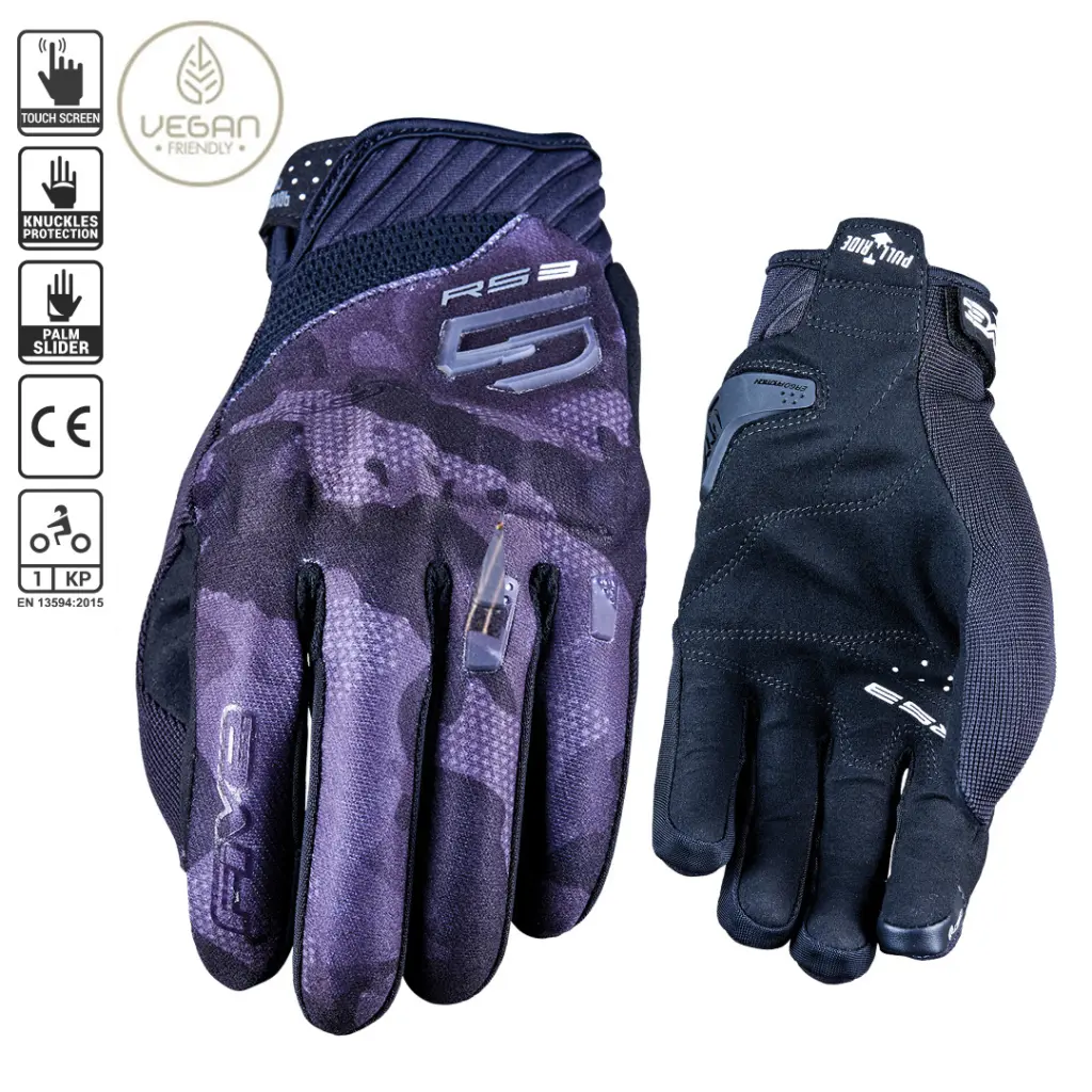 FIVE RS3 EVO Road Gloves Camo Black