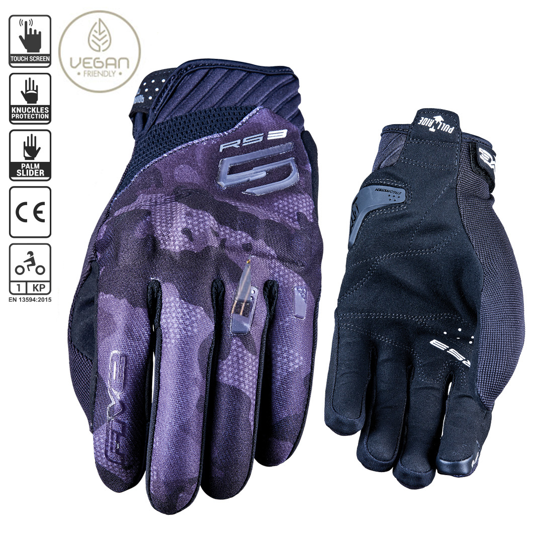 FIVE RS3 EVO Road Gloves Camo Black - Image 1