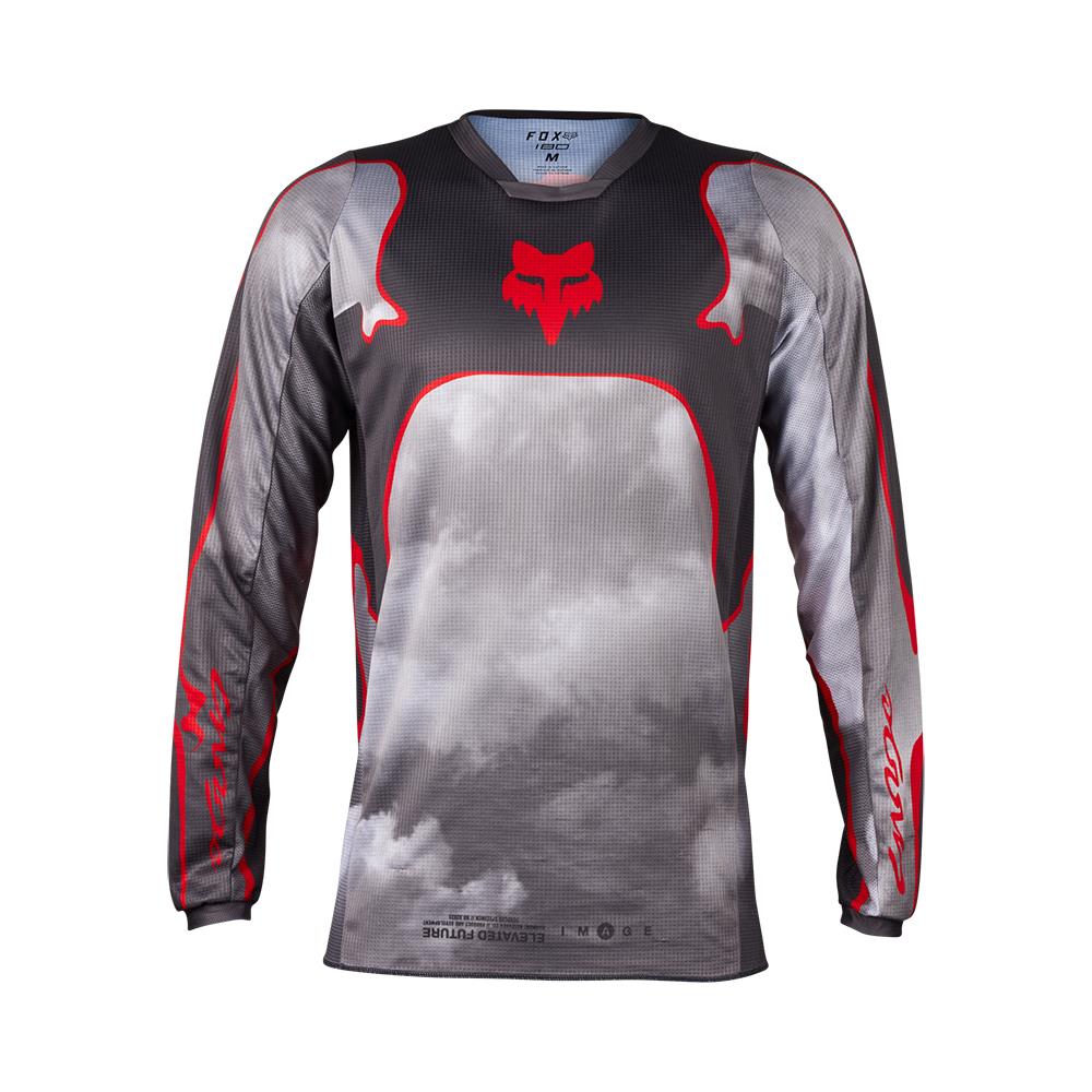 Fox 180 Atlas Motocross Jersey Grey/Red - Image 1