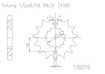 SPROCKET FRONT MOTO-MASTER MADE IN HOLLAND YAMAHA YZ85 02-23 14T