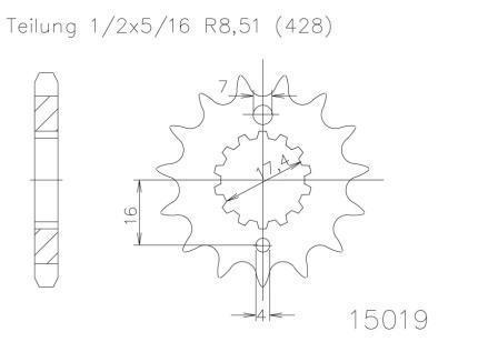 SPROCKET FRONT MOTO-MASTER MADE IN HOLLAND YAMAHA YZ85 02-23 14T - Image 1