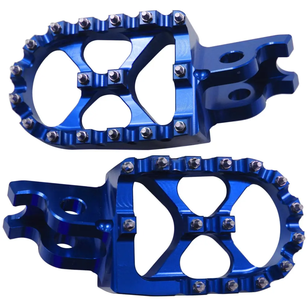 WHITES MX WIDE FOOTPEGS TRS796 BLU SUZ RMZ250/450 ASSTD YEA