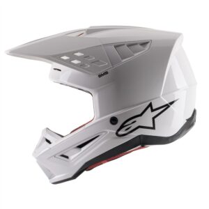 Alpinestars S-M5 Solid Motocross Helmet White Gloss - Image 2