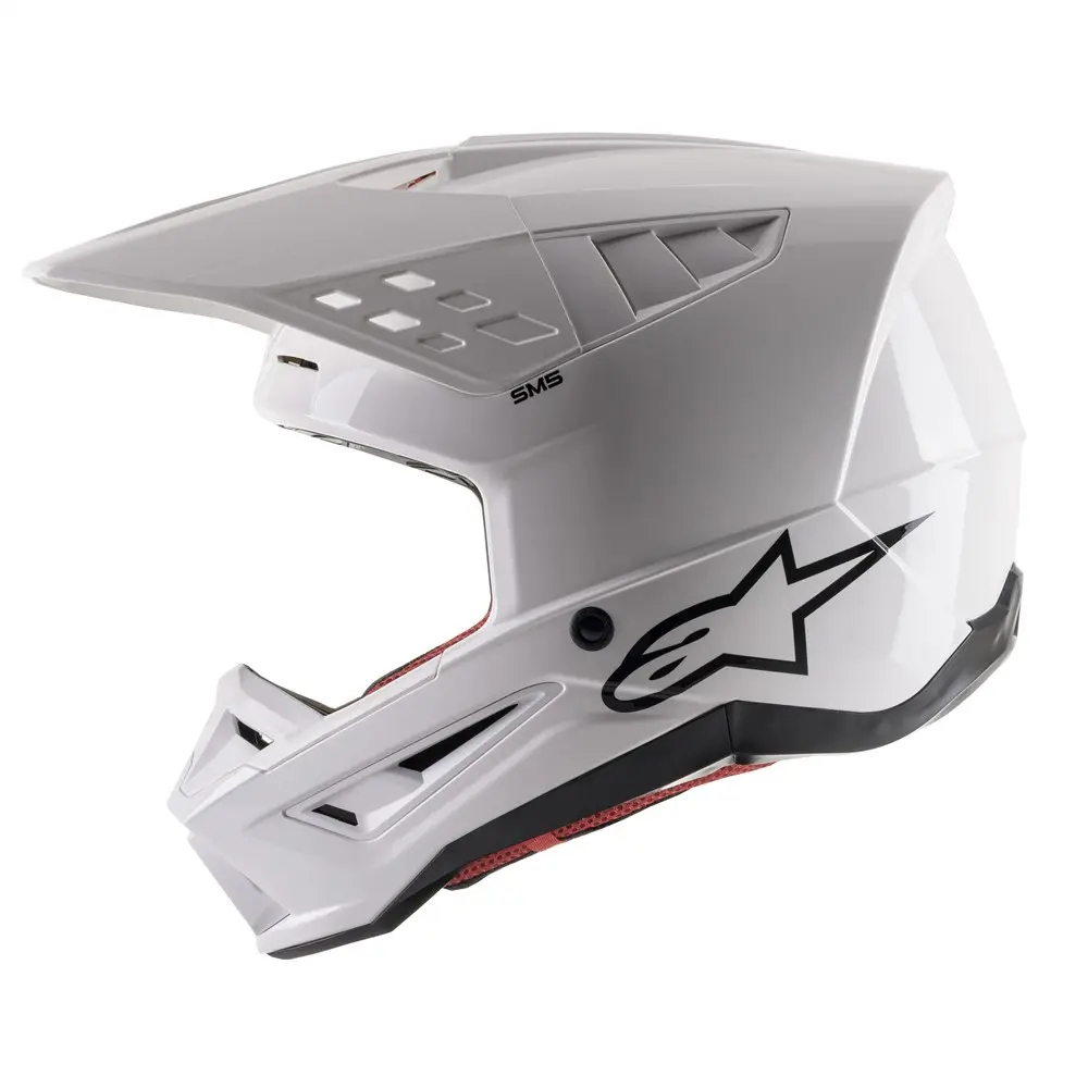 Alpinestars S-M5 Solid Motocross Helmet White Gloss