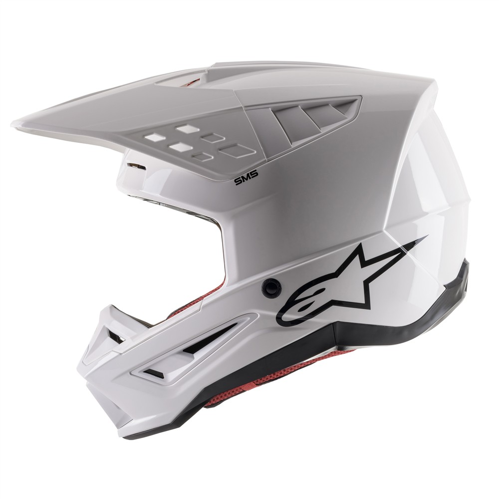 Alpinestars S-M5 Solid Motocross Helmet White Gloss - Image 2