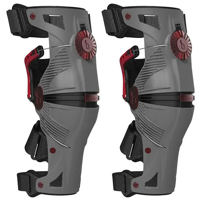 *2XL X8 Knee Brace Grey/ Crimson Mobius []