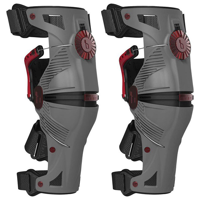 *2XL X8 Knee Brace Grey/ Crimson Mobius [] - Image 1