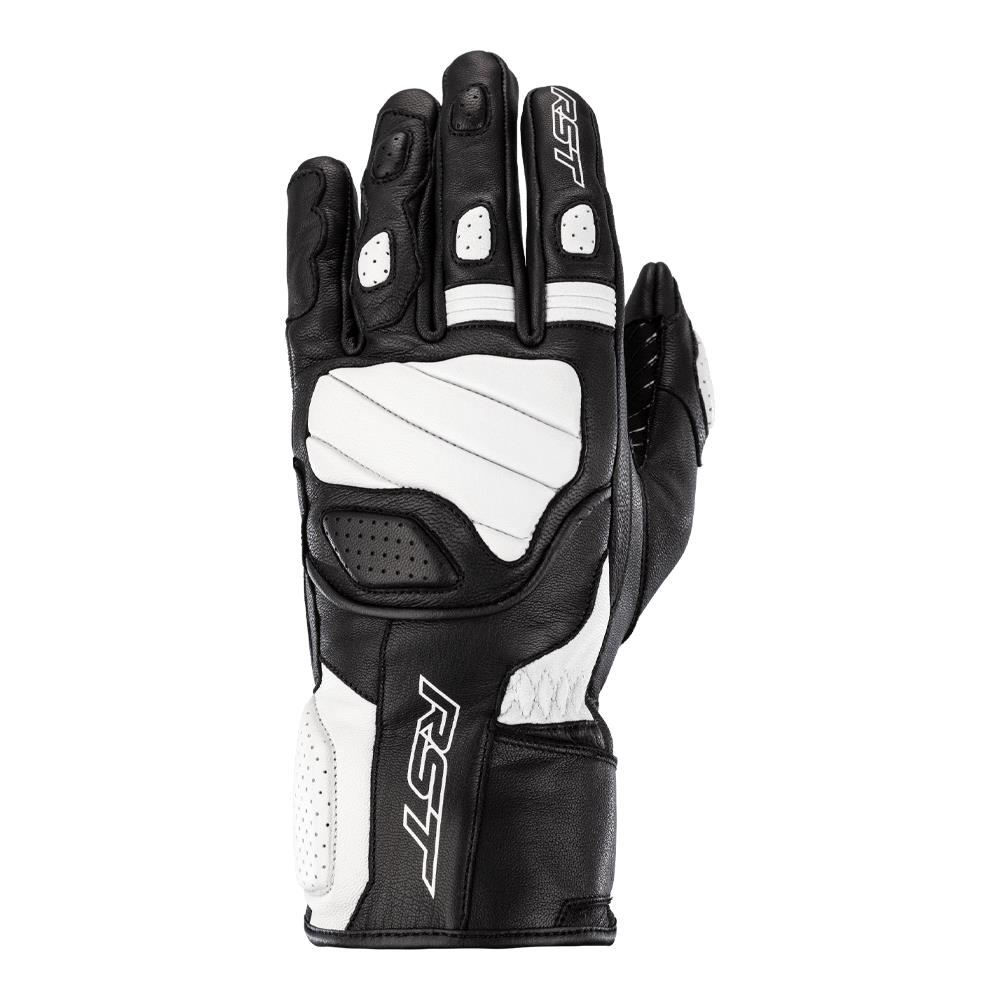 RST Turbine CE Leather Road Gloves White - Image 5