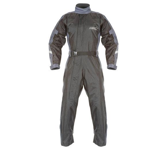 RST WATERPROOF 1 PC RAINSUIT [BLACK/SILVER] 50 3XL - Image 1