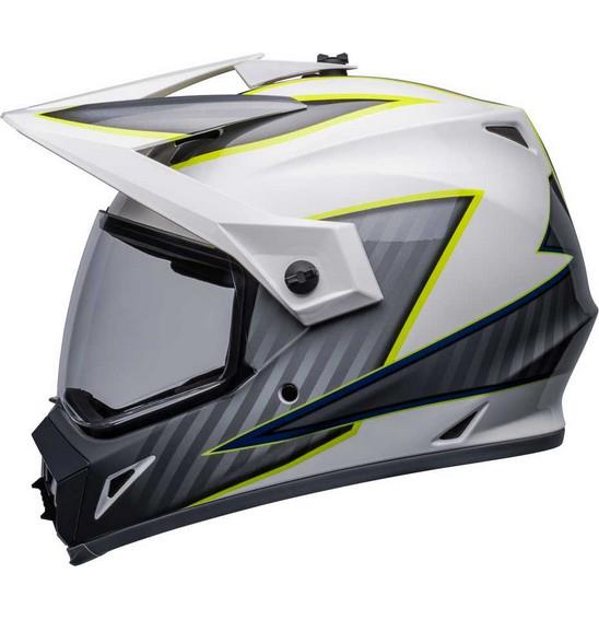 Bell MX-9 Dalton Mips Adventure Helmet White/Hi-Viz Yellow - Image 1